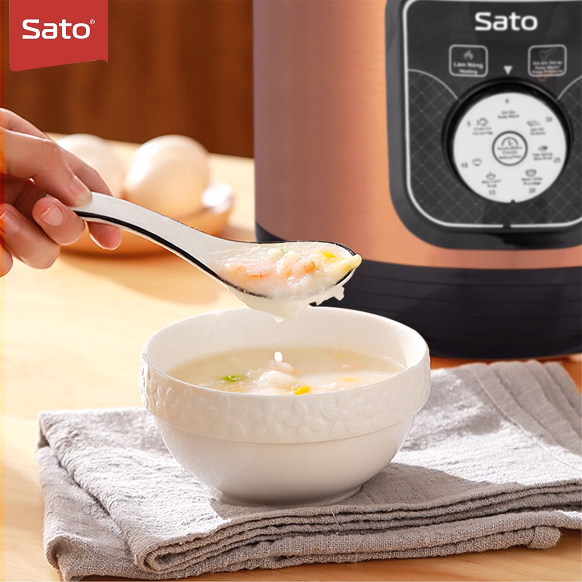 Nồi Áp Suất Đa Năng 6As051 6.0L - Sato - Ảnh 8