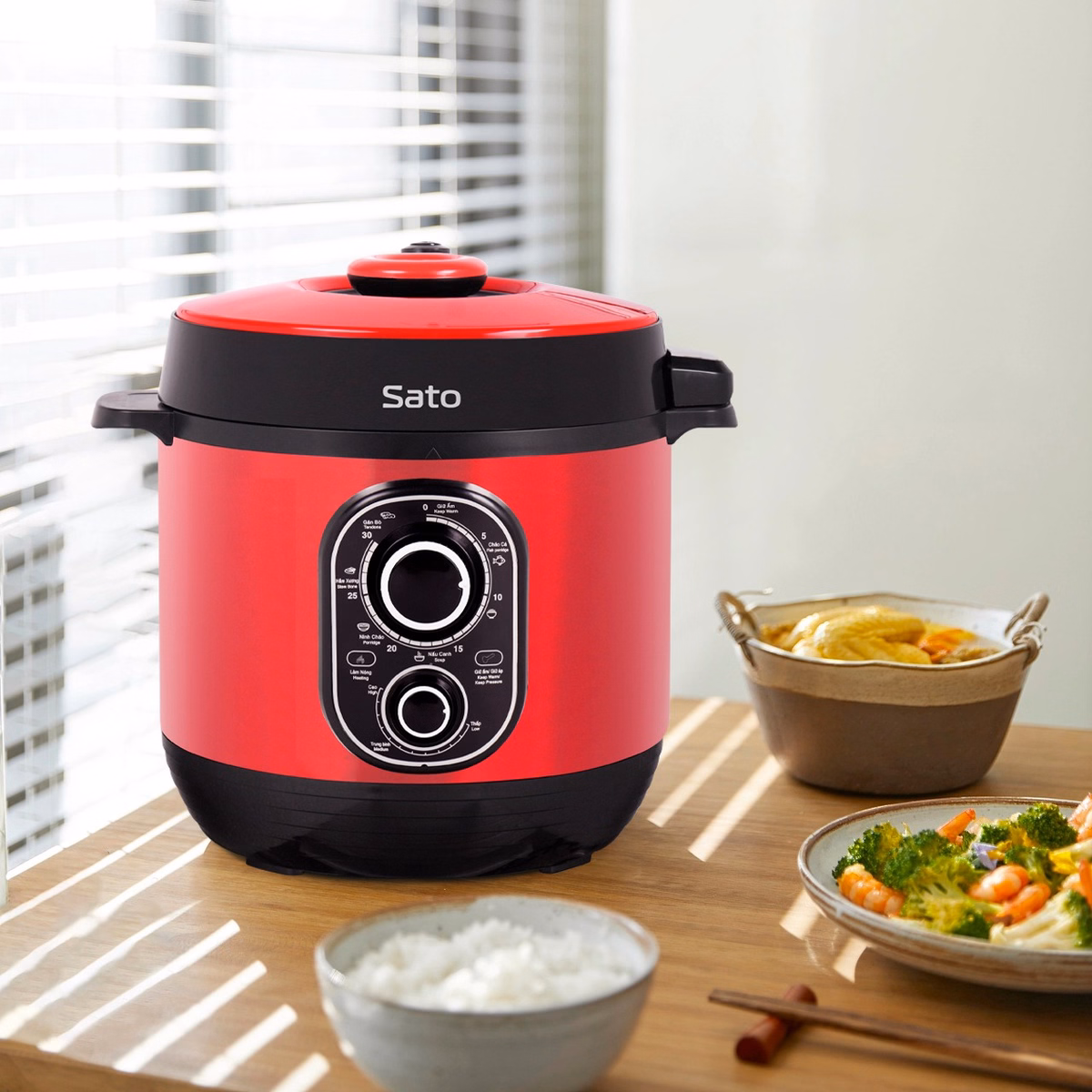 Nồi Áp Suất Đa Năng 6As052 6.0L - Sato - Ảnh 4