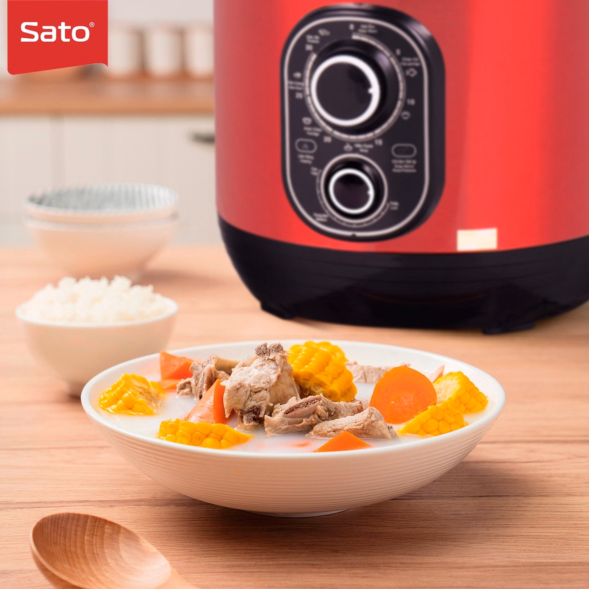 Nồi Áp Suất Đa Năng 6As052 6.0L - Sato - Ảnh 5