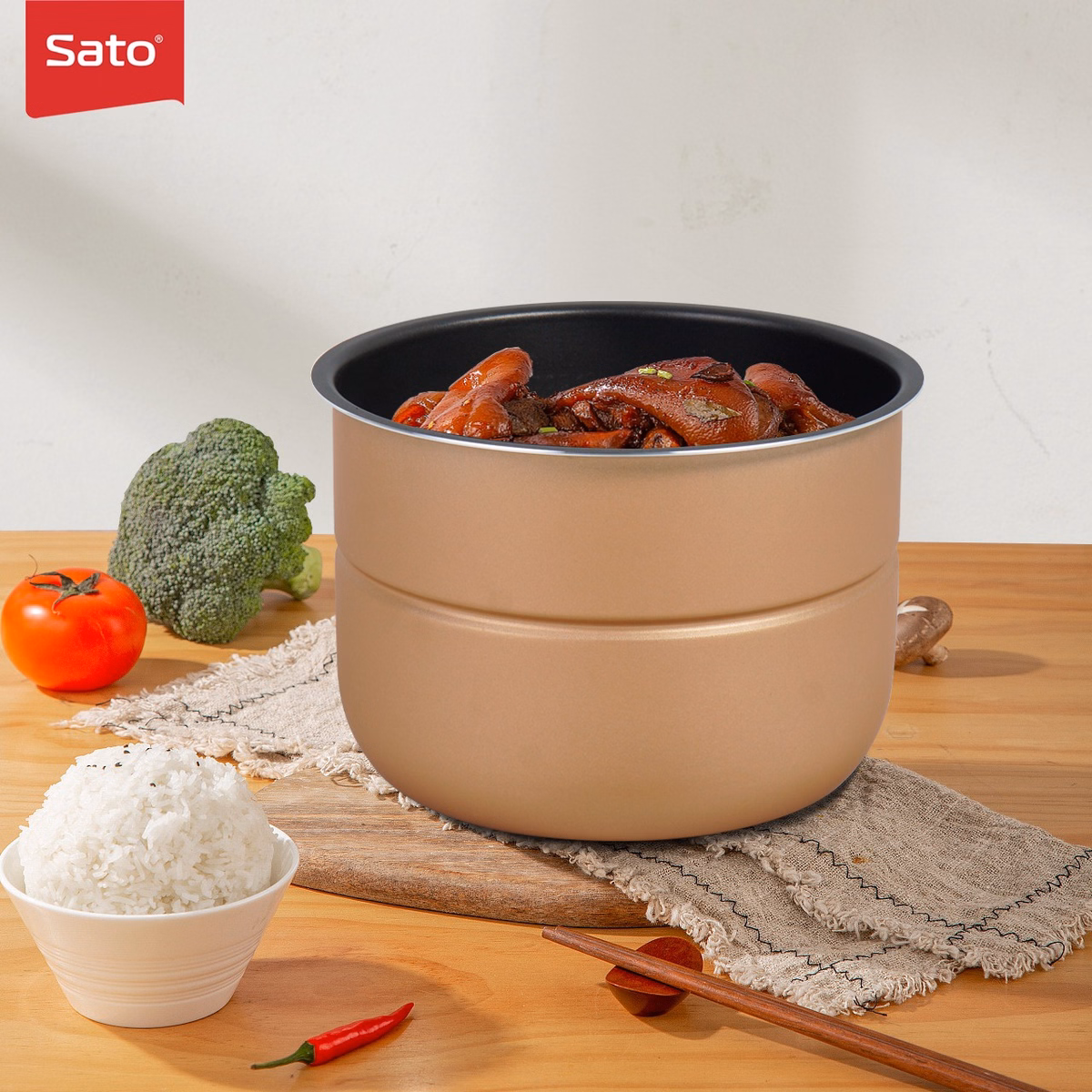 Nồi Áp Suất Đa Năng 6As052 6.0L - Sato - Ảnh 6