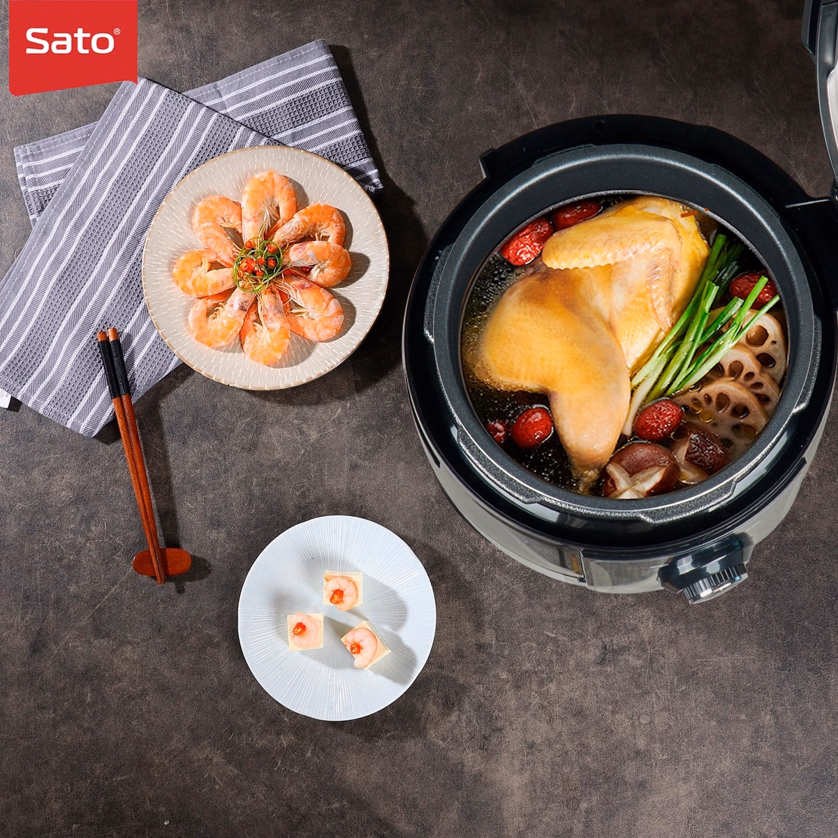 Nồi Áp Suất Đa Năng 5As065 5.0L - Sato - Ảnh 6