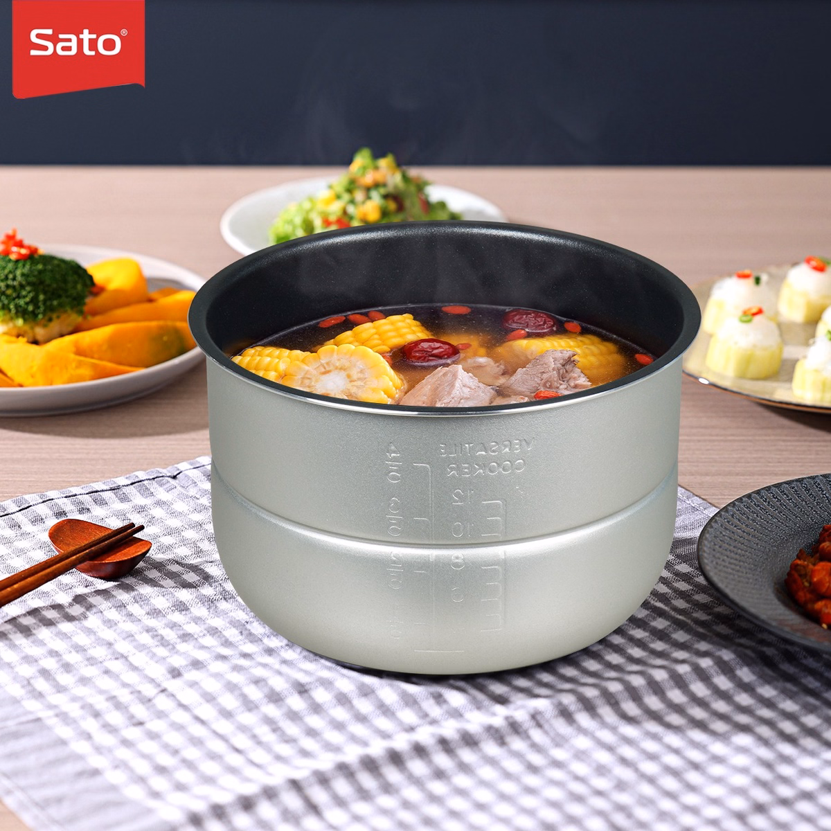 Nồi Áp Suất Đa Năng 5As066 5.0L - Sato - Ảnh 10