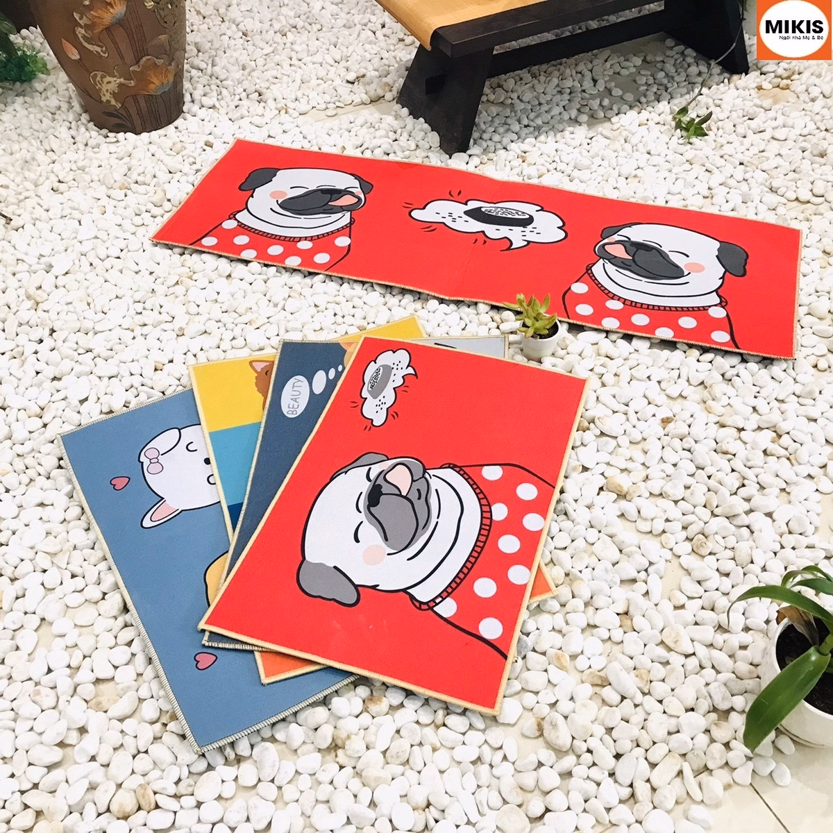 Set 2 Thảm Bếp, Thảm Lau Chân, Trải Sàn 3D Siêu Thấm Hút Nước - Sương Mai - Ảnh 2