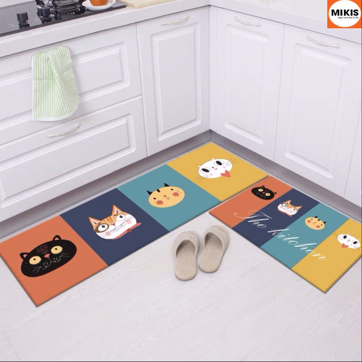 Set 2 Thảm Bếp, Thảm Lau Chân, Trải Sàn 3D Siêu Thấm Hút Nước - Sương Mai - Ảnh 7