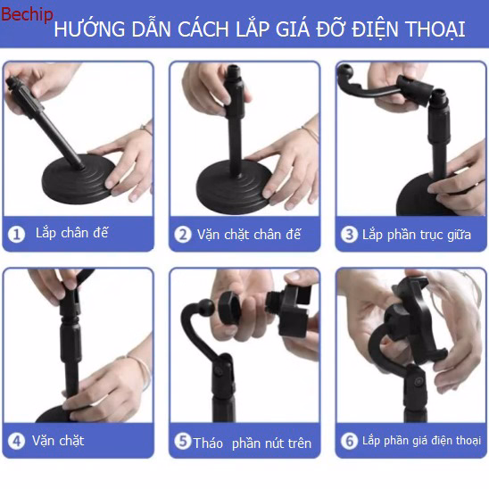 Giá Đỡ Điện Thoại Xoay 360 Độ Giải Trí Quay Phim, Ghi Hình Đa Dụng Ctb92 – Bechip - Ảnh 14