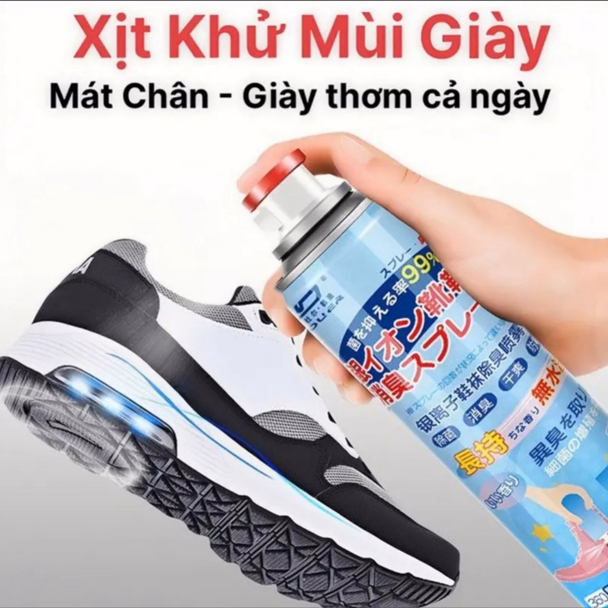 Chai Xịt Khử Mùi Giày Dép Diệt Khuẩn Công Nghệ Nano Bạc Ctb76 – Bechip - Ảnh 2