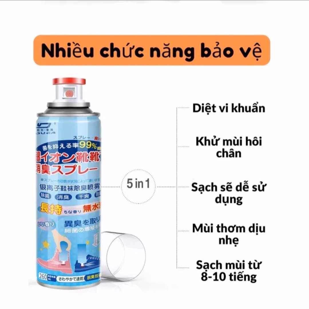 Chai Xịt Khử Mùi Giày Dép Diệt Khuẩn Công Nghệ Nano Bạc Ctb76 – Bechip - Ảnh 16