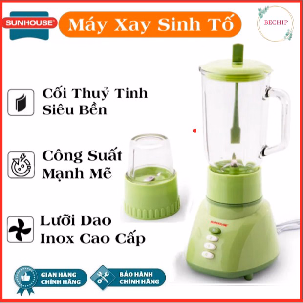 Máy Xay Sinh Tố Sunhouse Siêu Bền, Bảo Hành 12 Tháng Ctb64 - Bechip - Ảnh 2