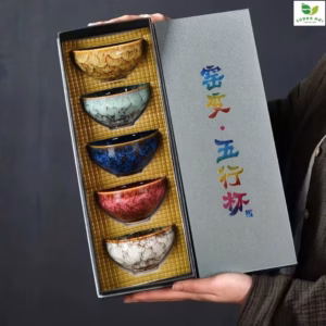 Bộ 5 Chén Sứ Ngũ Sắc - Sương Mai