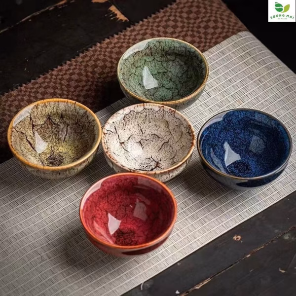 Bộ 5 Chén Sứ Ngũ Sắc - Sương Mai - Ảnh 3