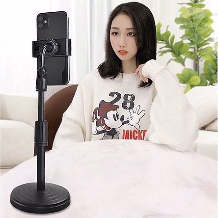 Giá Đỡ Điện Thoại Để Bàn, Quay, Livestream, Xem Video Xoay 360 Độ - Su - Ảnh 5