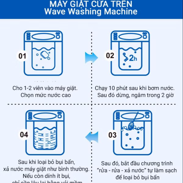 Hộp 12 Viên Vệ Sinh Lồng Máy Giặt Siêu Sạch - Su - Ảnh 6