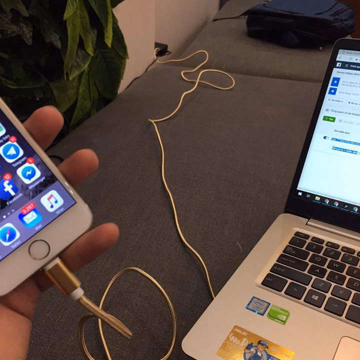 Dây Sạc Iphone (Lightning) Bọc Dù 3 Mét (Giao Màu Ngẫu Nhiên) - Silver - Ảnh 2