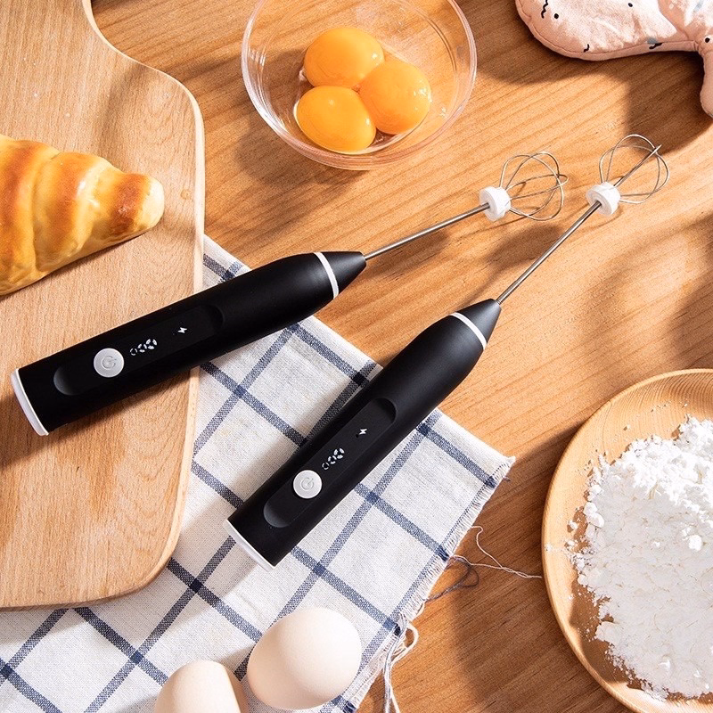 Máy Đánh Trứng, Cafe 2 Đầu Sạc Usb - Su - Ảnh 5