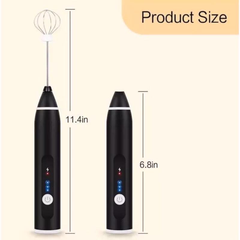 Máy Đánh Trứng, Cafe 2 Đầu Sạc Usb - Su - Ảnh 2