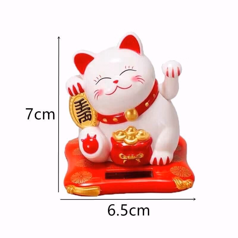 Mèo Thần Tài Vẫy Tay Năng Lượng Mặt Trời - Silver - Ảnh 3