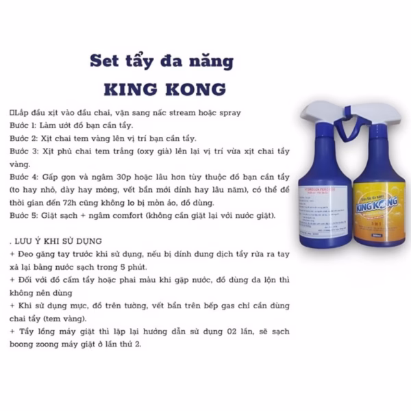 [Combo 5 Cặp] Tẩy Đa Năng Kingkong - Không Mùi, Không Độc. - Ảnh 17