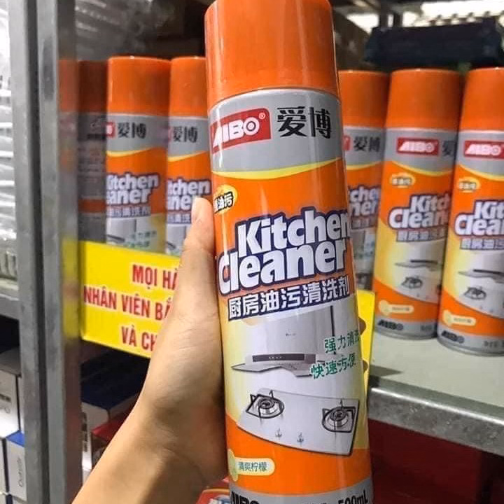 Chai Xịt Tẩy Rửa Bếp Bọt Tuyết Vàng Cam - Kitchen Clean