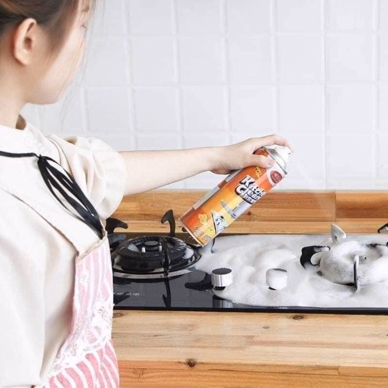 Chai Xịt Tẩy Rửa Bếp Bọt Tuyết Vàng Cam - Kitchen Clean - Ảnh 5