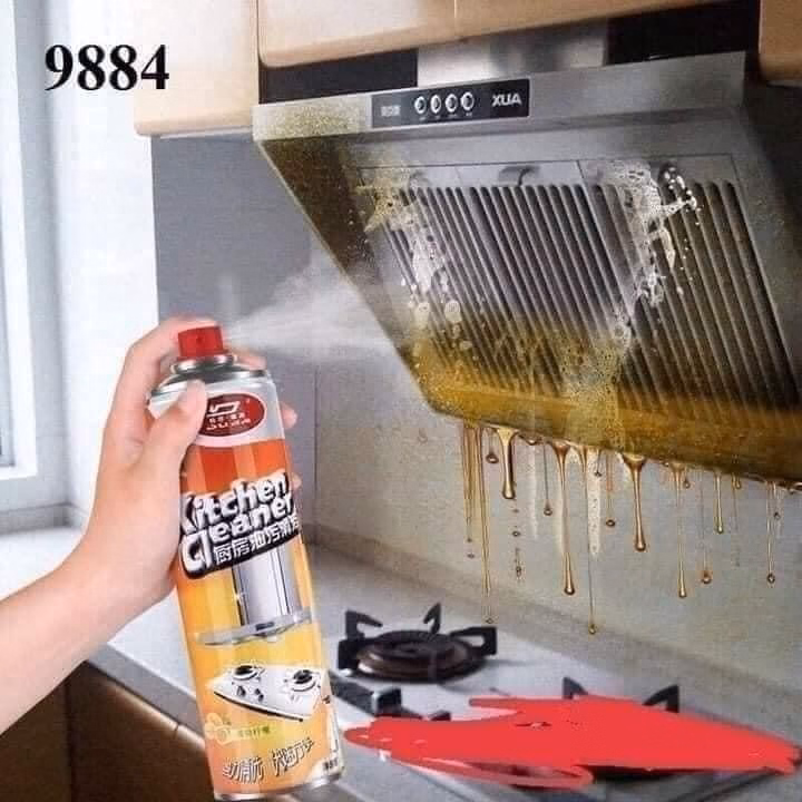 Chai Xịt Tẩy Rửa Bếp Bọt Tuyết Vàng Cam - Kitchen Clean - Ảnh 3