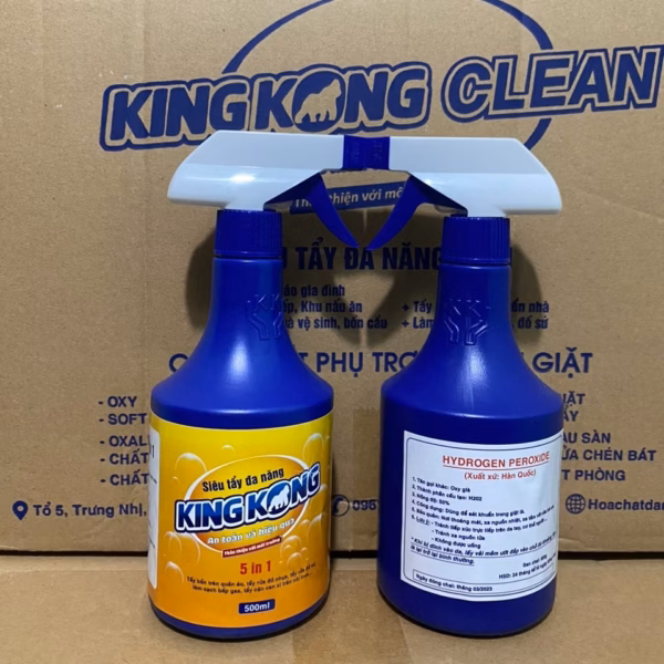 [Combo] Tẩy Đa Năng Kingkong+ Nước Rửa Chén Hữu Cơ Kingkong 750Ml Không Hại Da, Sức Khỏe