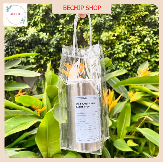 Combo 2 Túi Đựng Ly Giữ Nhiệt, Túi Đựng Bình Nước Trong Suốt Ctb120 - Bechip - Ảnh 8