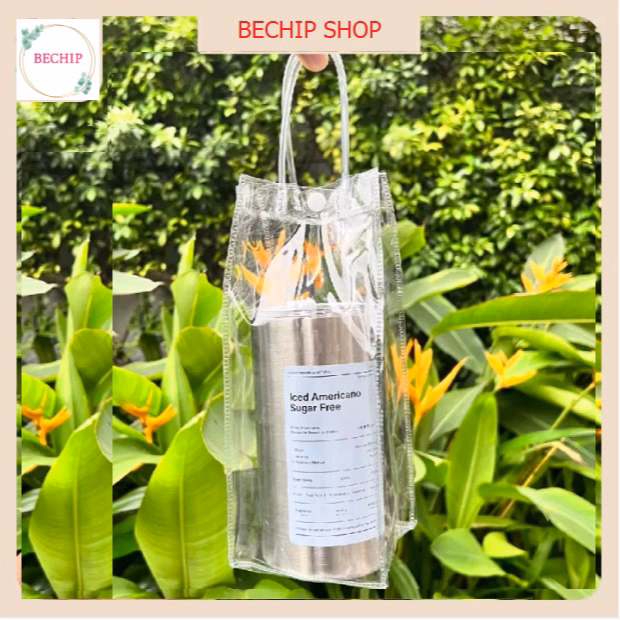 Combo 2 Túi Đựng Ly Giữ Nhiệt, Túi Đựng Bình Nước Trong Suốt Ctb120 - Bechip - Ảnh 3