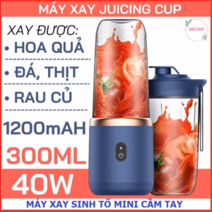 Máy Xay Sinh Tố Mini Cầm Tay 2 Cốc Gọn Nhẹ Và Tiện Lợi Ctb112 - Bechip