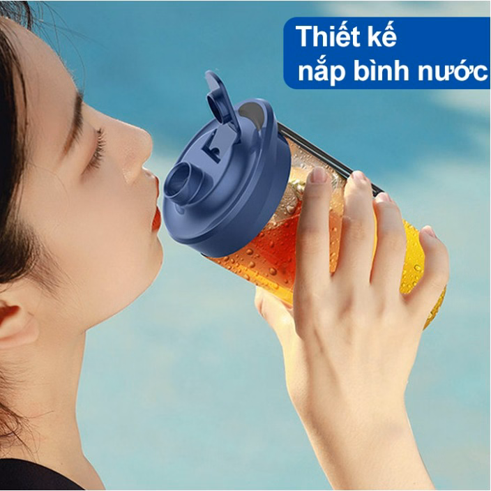 Máy Xay Sinh Tố Mini Cầm Tay 2 Cốc Gọn Nhẹ Và Tiện Lợi Ctb112 - Bechip - Ảnh 7