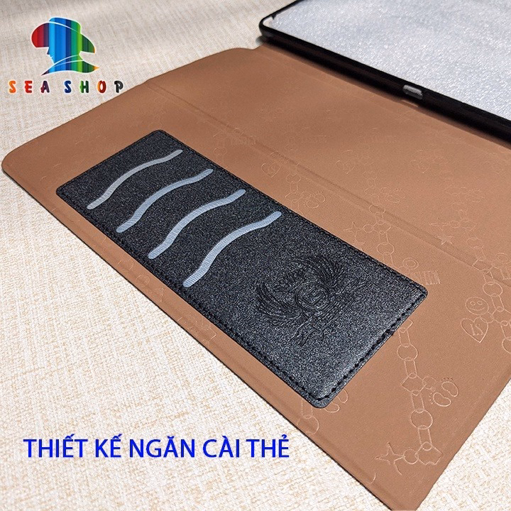 Bao Da Ipad Air , Air 2, Air 3, Air 4, Air 5, Air 6 Hiệu Lishen Thiết Kế Ngăn Cài Thẻ, Nắp Gập 2 Mặt -Seashop - Ảnh 3