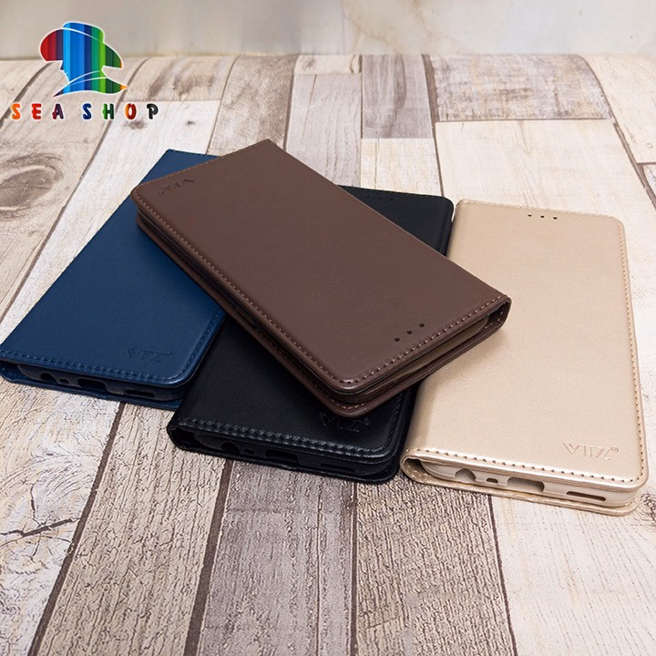 Bao Da Vivo Y15, Y16, Y17 - Chính Hãng Vtz - Thiết Kế Dạng Ví Sang Trọng, Có Ngăn Cài Thẻ - Sea Shop