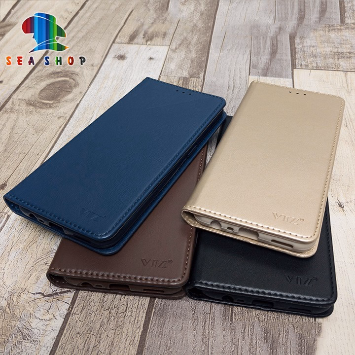 Bao Da Vivo Y11, Y12, Y12S - Chính Hãng Vtz- Thiết Kế Dạng Ví Sang Trọng, Có Ngăn Cài Thẻ - Sea Shop