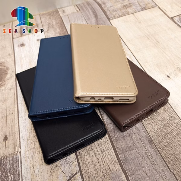 Bao Da Oppo A17, A17K , Chính Hãng Vtz- Thiết Kế Dạng Ví Sang Trọng, Có Ngăn Cài Thẻ - Sea Shop