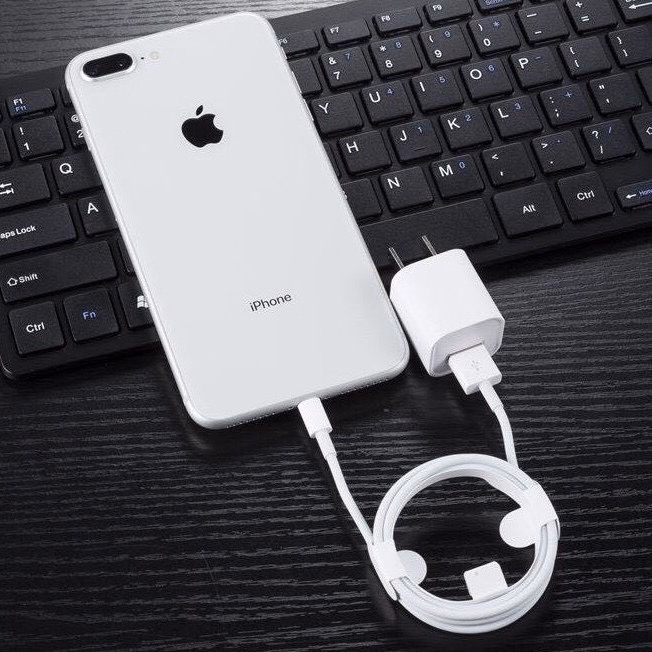 Combo Củ Cáp Sạc Nhanh Iphone (Lightning) - Silver - Ảnh 2