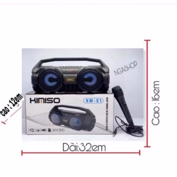 Loa Karaoke Bluetooth Tặng Kèm Micro Hát Misiko S1 Ctb197 - Bechip - Ảnh 16