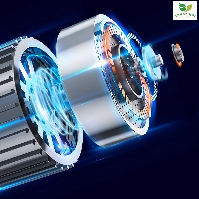 Quạt Kẹp Bàn, Đặt Trên Bàn - Tích Điện Xoay 720 Độ - Sương Mai - Ảnh 6