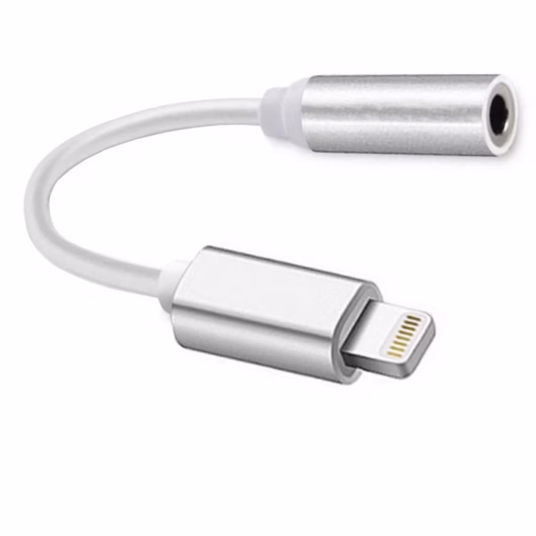 Cáp Chuyển Tai Nghe Lightning(Iphone) Ra 3.5Mm - Silver
