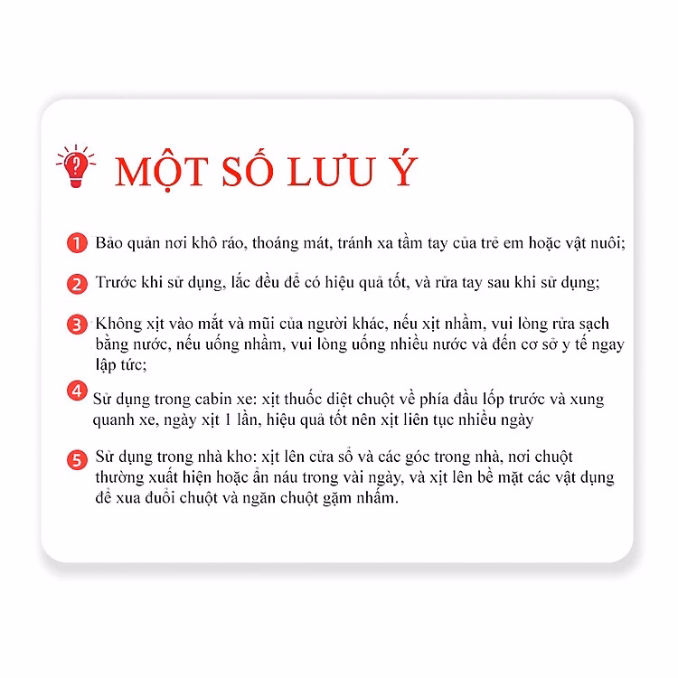 Chai Xịt Đuổi Chuột Thái Lan Rat Off Ctb124 – Bechip - Ảnh 10