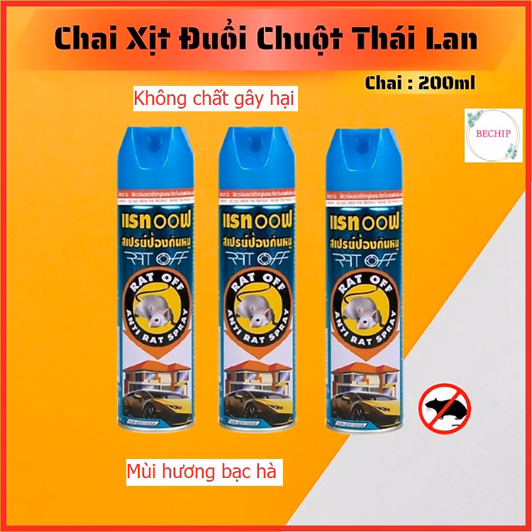 Chai Xịt Đuổi Chuột Thái Lan Rat Off Ctb124 – Bechip - Ảnh 2