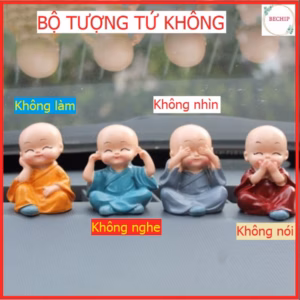 Bộ Tượng Tứ Không, Bộ Tượng Phong Thủy An Nhiên Tự Tại Ctb125 - Bechip