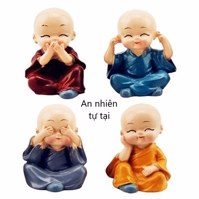Bộ Tượng Tứ Không, Bộ Tượng Phong Thủy An Nhiên Tự Tại Ctb125 - Bechip - Ảnh 2