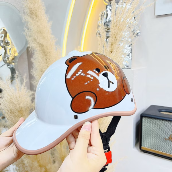 Nón Bảo Hiểm Lưỡi Trai Gấu Dâu Nhiều Màu Ngẫu Nhiên - Su - Ảnh 9
