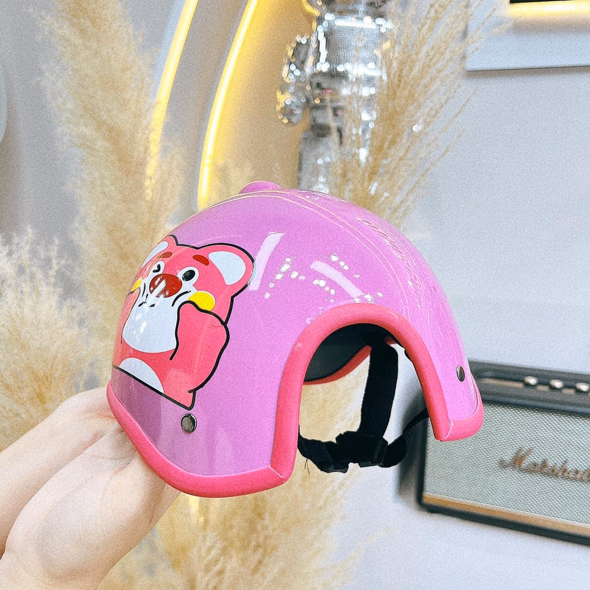 Nón Bảo Hiểm Lưỡi Trai Gấu Dâu Nhiều Màu Ngẫu Nhiên - Su - Ảnh 11