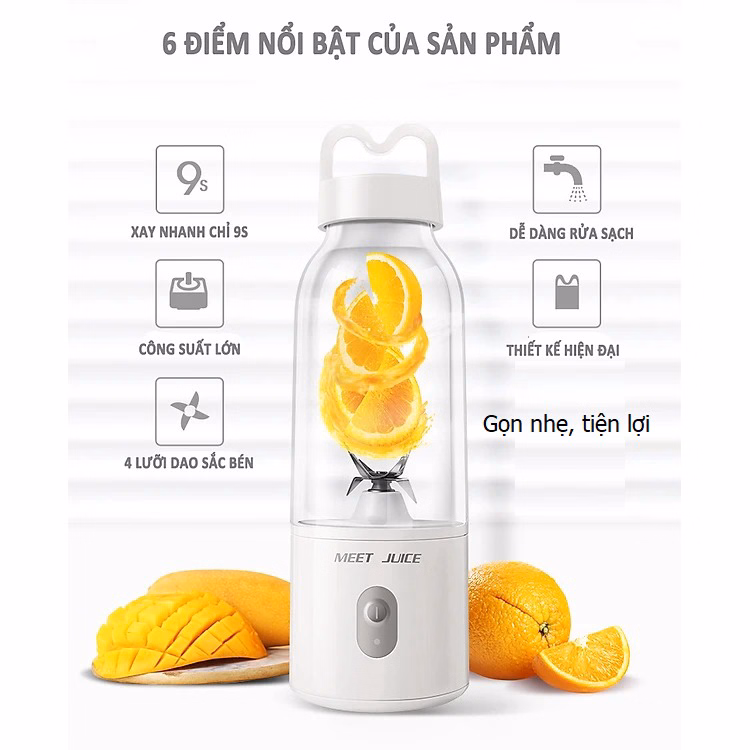 Máy Xay Sinh Tố Cầm Tay Meet Juice 500Ml Cao Cấp Ctb121 - Ảnh 18