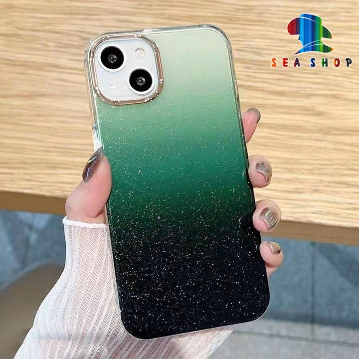 Ốp Lưng Iphone 14 Pro Max, Plus Sang Chảnh, Kim Tuyến Lấp Lánh, Viền Dẻo, Lưng Bằng Nhựa Cứng - Seashop - Ảnh 3