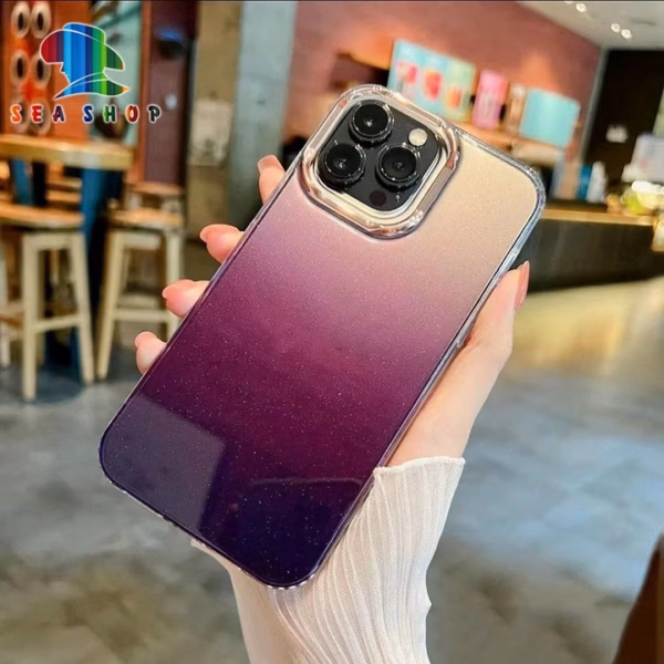 Ốp Lưng Iphone 14 Pro Max, Plus Sang Chảnh, Kim Tuyến Lấp Lánh, Viền Dẻo, Lưng Bằng Nhựa Cứng - Seashop - Ảnh 2