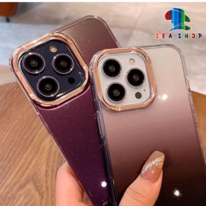 Ốp Lưng Iphone 14 Pro Max, Plus Sang Chảnh, Kim Tuyến Lấp Lánh, Viền Dẻo, Lưng Bằng Nhựa Cứng - Seashop