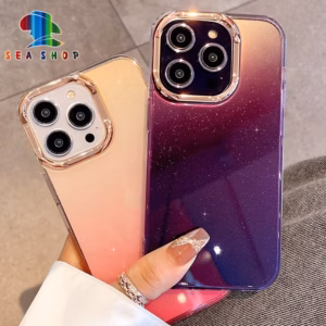 Ốp Lưng Iphone 12 Pro Max Sang Chảnh,Kim Tuyến Lấp Lánh-Viền Dẻo-Lưng Bằng Nhựa Cứng - Seashop