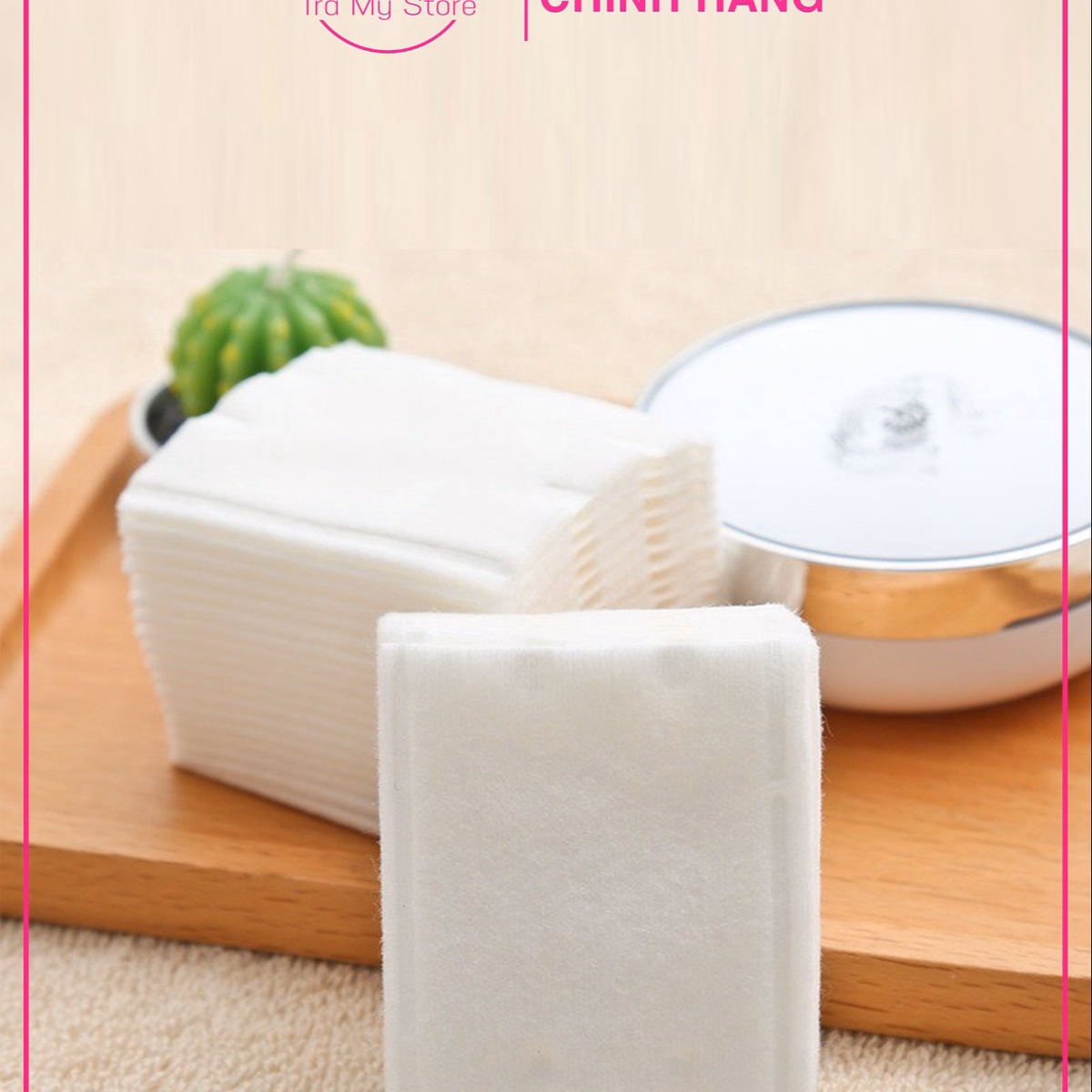 Bông Tẩy Trang Cotton Pads Túi 222 Miếng - Jieya - Ảnh 3