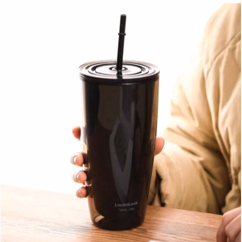 Ly Nhựa Có Ống Hút 750Ml Hap507Blk Đen - Lock&Lock - Ảnh 3